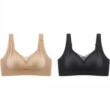 都市丽人 收副乳防下垂聚拢大胸显小乳胶杯调整型无痕文胸 女款 组合装