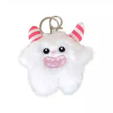 千桐 软萌雪怪治愈创意陪伴可爱公仔小怪兽潮流卡通书包行李箱钥匙扣 毛绒 挂件 男女同款情侣款