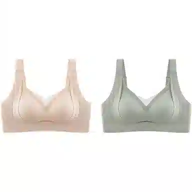 都市丽人 收副乳防下垂聚拢大胸显小乳胶杯调整型无痕文胸 女款 组合装