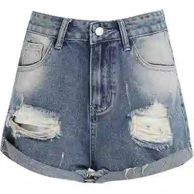 拾籍 通勤简约舒适时尚牛仔短裤 女款