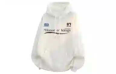 王者荣耀 美式复古字母落肩长袖款百搭时尚潮牌高街痞帅运动宽松舒适连帽卫衣 鲁班七号款 男女同款