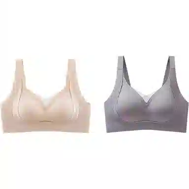 都市丽人 收副乳防下垂聚拢大胸显小乳胶杯调整型无痕文胸 女款 组合装