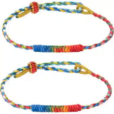 【福禄好运到丨可DIY】 色菲尔 金榜题名锦鲤民族风考研高考中考转运五彩绳幸运手工可调节手链#好运 编织 手绳 男女同款情侣款