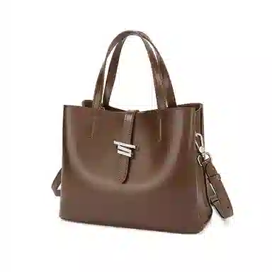 红蜻蜓 大容量休闲上班通勤水桶包  牛皮  手提包斜挎包单肩包 常规 黑色/咖啡色