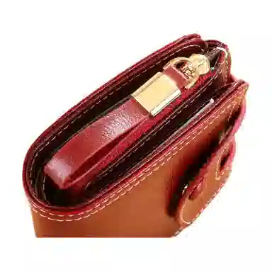 歌若拉 三折多卡位 牛皮 钱包 常规 女款 多色