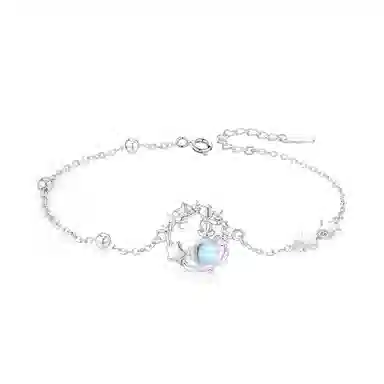 【S925银 小王子玫瑰花】 七好美银 精致轻奢时尚优雅浪漫森系小清新 简约小众高级感设计 日常通勤百搭 琉璃 手链 女款