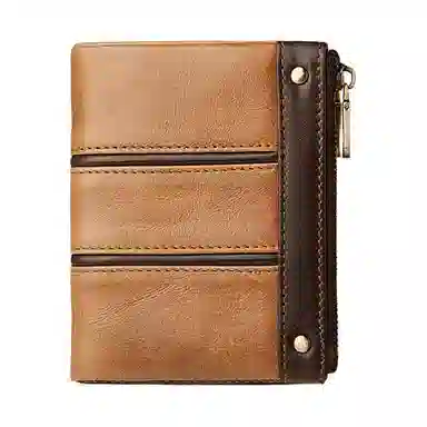 老人头 小众设计便携短款多卡位 牛皮 钱包 男女同款情侣款 多色