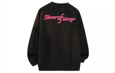 王者荣耀 美式复古手绘字母长袖落肩款百搭时尚潮牌青少年学生党宽松舒适透气圆领卫衣 标语款 男女同款