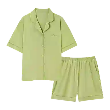 欧迪芬 女生空调房必备宅家穿搭亲肤柔软抗菌防螨敏感肌人群适配宽松版型不束缚睡衣套装 女款