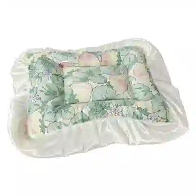 图米鱼 棉花娃娃娃用收纳盒娃床垫子 公仔提篮摇篮花边垫 玩偶周边