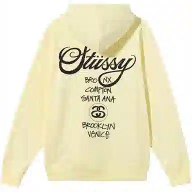 Stussy World Tour Hoodie Logo