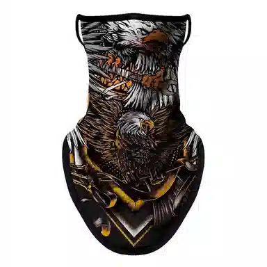 图涂丫 面巾哈雷机车复古头巾钓鱼夏季户外 涤纶 防晒面罩 男女同款情侣款