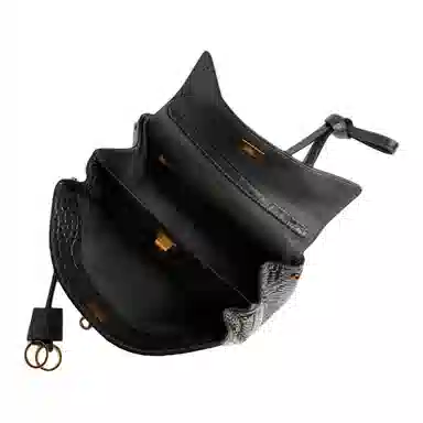 Balenciaga Rodeo Crocodile Embossed Small Handbag