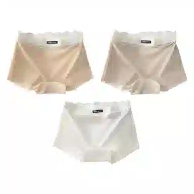 莫代尔 云感纯色简约柔软内裤亲肤贴合高弹力平角内裤裸感无痕透气短裤 女款
