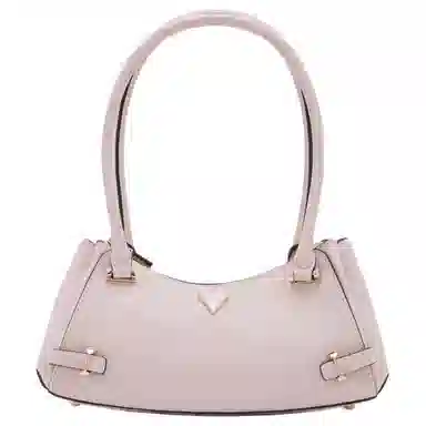 GUESS Simple Gold Accent Faux Leather Tote Pink Gray