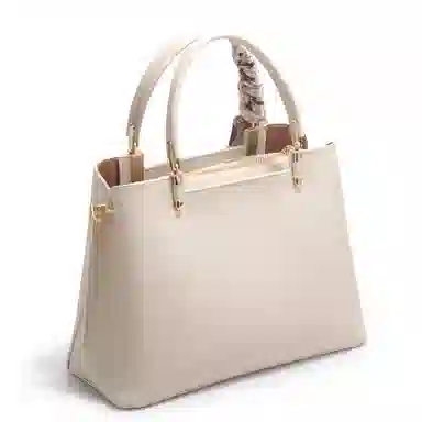 老人头 国风新中式刺绣优雅高级通勤 合成革 单肩斜挎手提包 常规 女款 百合米白