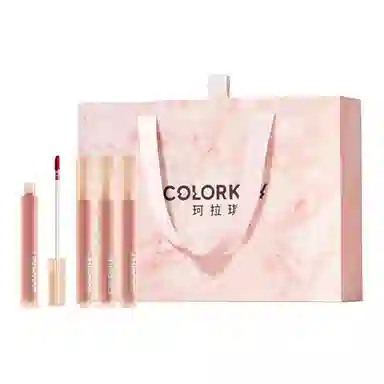 珂拉琪 圈点粉唇釉礼盒 控油玻璃唇持久雾面均匀肤色定妆 四只装