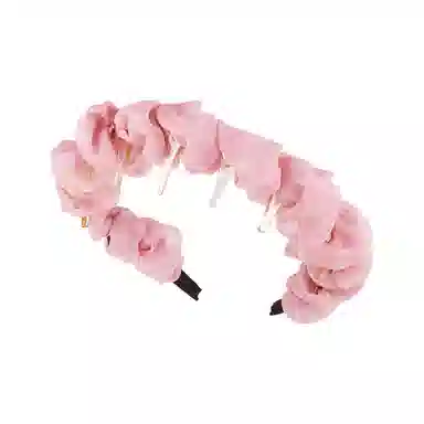 芒果饰品 超仙褶皱泡泡网纱带齿 亚克力 发箍 女款