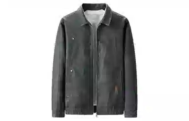 王者荣耀 美式复古翻领机车风铆钉拼接设计简约痞帅脏脏宽松休闲百搭夹克皮衣 标语款 男女同款