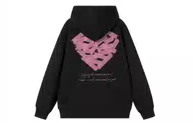 王者荣耀 标签元素心形设计美式高街落肩款宽松舒适透气帅帅青少年无性别百搭时尚潮流开衫卫衣 标语款 男女同款