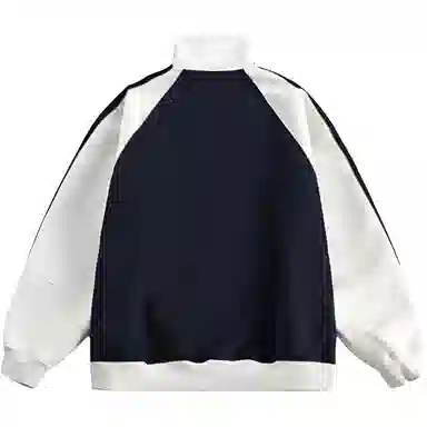 沐诚阳译  美式高级条纹高街潮牌刺绣复古学院风春秋外套棒球服 男款