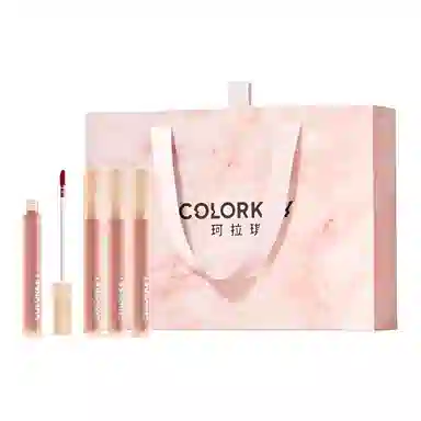 珂拉琪 圈点粉唇釉礼盒 控油玻璃唇持久雾面均匀肤色定妆 四只装