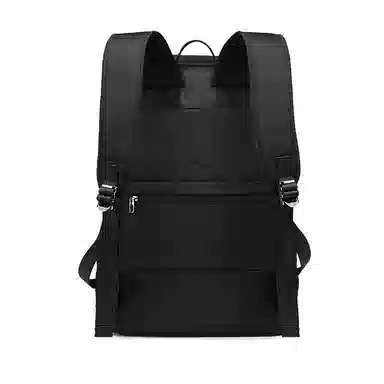 老人头 潮酷大容量高街多功能出差 织物 双肩包 男女同款情侣款 黑色