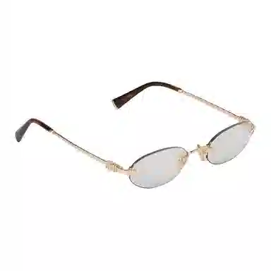 Miu Miu Rectangular Sunglasses Gold