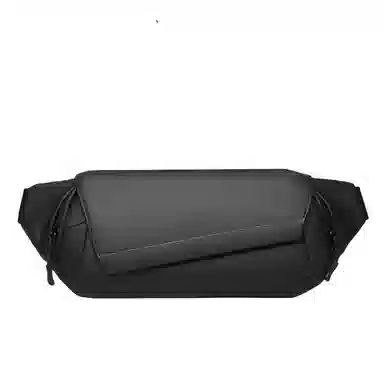 度森袋鼠 高颜值机能风休闲骑行通勤防水 牛津布 腰包 常规 男款 黑色