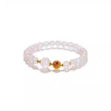 【幸运护身】 凤凰涅磐 桃花朵朵 招桃花 星光粉转运珠 原创设计小众高级感#好运 粉水晶 手串 女款