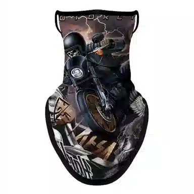 图涂丫 面巾哈雷机车复古头巾钓鱼夏季户外 涤纶 防晒面罩 男女同款情侣款