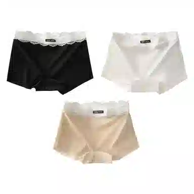 莫代尔 云感纯色简约柔软内裤亲肤贴合高弹力平角内裤裸感无痕透气短裤 女款