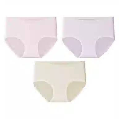 二三二三 无痕加宽撞色腰带设计不卷边不下滑不夹臀无束缚柔软细腻舒适中腰高弹简约内裤 女款