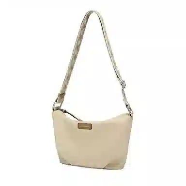 红蜻蜓 时尚潮流百搭高级简约 合成革 斜挎包 常规 女款 米白色