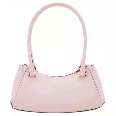 GUESS Simple Gold Accent Faux Leather Tote Pink Gray