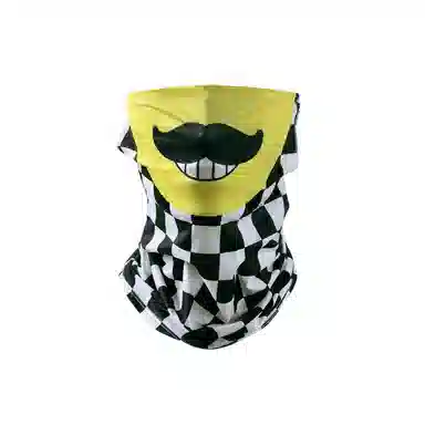 图涂丫 卡通表情机车骑行脸罩防紫外线护颈 涤纶 防晒面罩 男女同款情侣款