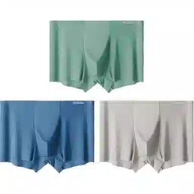 莫代尔 透气夏季大码纯色简约中腰内裤 男款