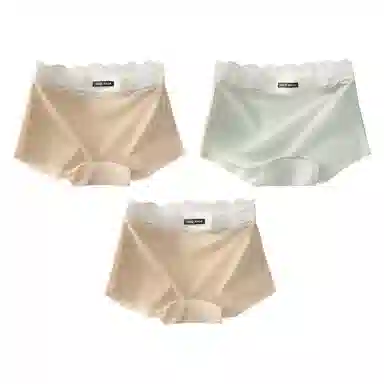莫代尔 云感纯色简约柔软内裤亲肤贴合高弹力平角内裤裸感无痕透气短裤 女款