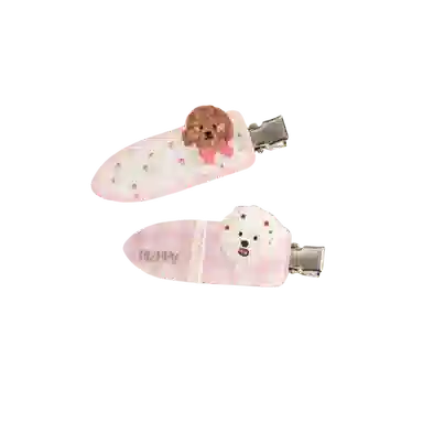 希铃 高级感萌宠小狗超可爱 亚克力 发夹 女款