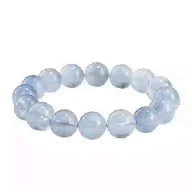 千叶珠宝 单圈招财饰品天然 蓝水晶 手串 男女同款情侣款