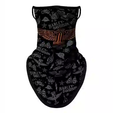 图涂丫 面巾哈雷机车复古头巾钓鱼夏季户外 涤纶 防晒面罩 男女同款情侣款