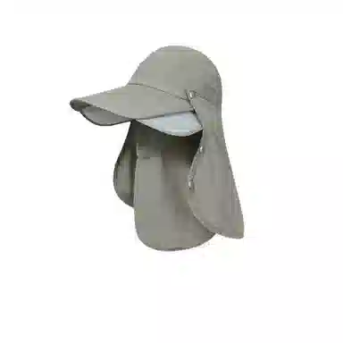 图涂丫 户外紫外线骑车吹不翻遮脸透气遮阳帽钓鱼帽子护颈 涤纶 防晒帽 男女同款情侣款