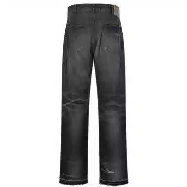 CELINE SS24 Distressed Low-Rise Jeans Black