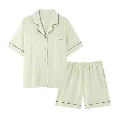 欧迪芬 女生空调房必备宅家穿搭亲肤柔软抗菌防螨敏感肌人群适配宽松版型不束缚睡衣套装 女款