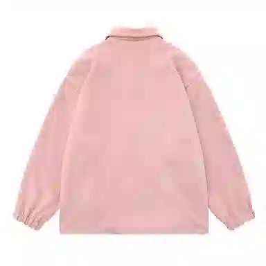 沐诚阳译  麂皮绒美式复古刺绣外套女春秋国潮牌情侣翻领夹克棒球服  男女同款