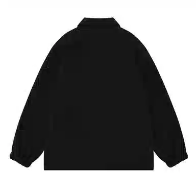 沐诚阳译  麂皮绒美式复古刺绣外套女春秋国潮牌情侣翻领夹克棒球服  男女同款