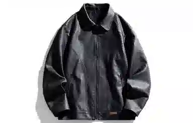 王者荣耀 美式高街美拉德机车翻领外套宽松舒适青少年高颜值百搭时尚潮牌皮衣 男女同款