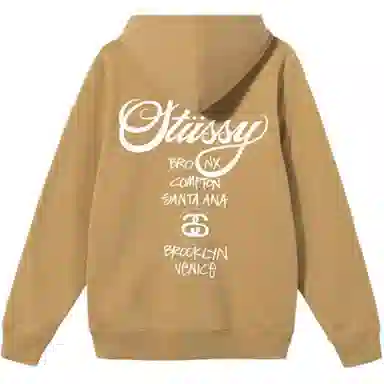 Stussy World Tour Hoodie Logo