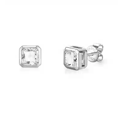 FANCI Starry Square Zirconia Earrings S925 Silver