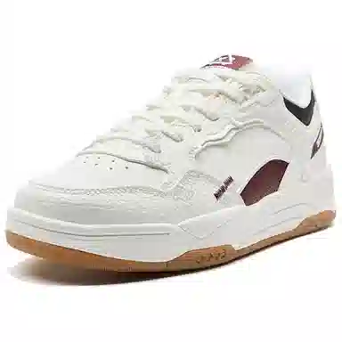 特步 启浪 舒适百搭 防滑耐磨包裹性 低帮 板鞋 男款 白红黑